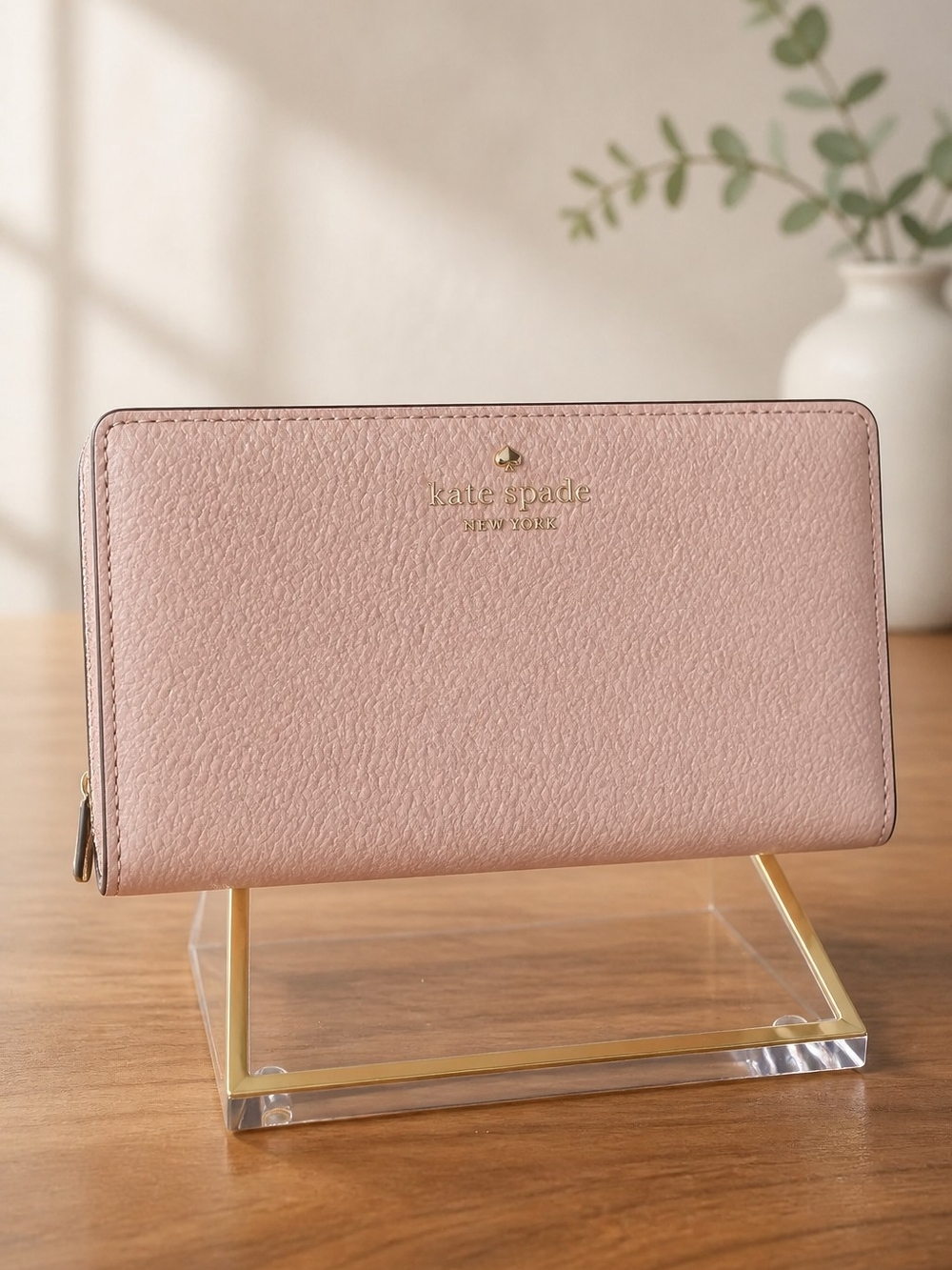 Kate Spade Pink Saffiano Leather Wallet - Picture 1 of 5